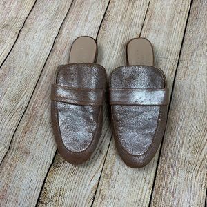 Lord & Taylor Metallic Gigi Mules